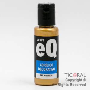 ACRIL.DECOR.EQ 045 ORO RICO 50ML X 6 UNIDADES